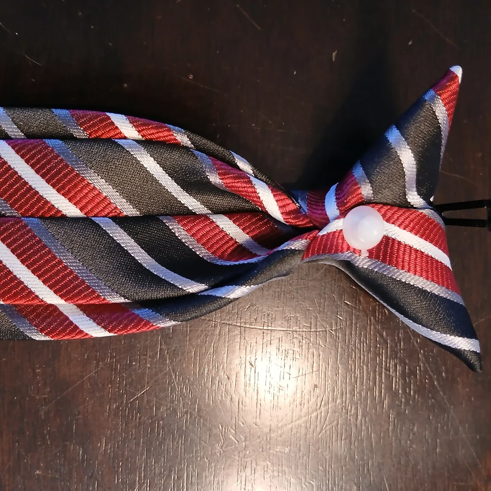 Classic Striped Red and Black Kids Tie